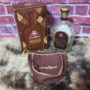 Crown Royal Chocolate Limited Edition Set Bottle Box & Bag